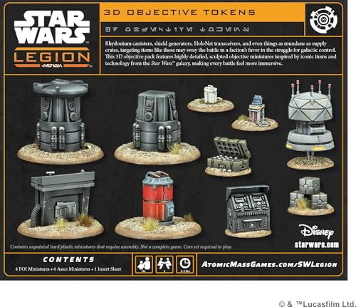 Asmodee Star Wars: Legion - 3D Objective Tokens | 10 Markers | Unisex Adult