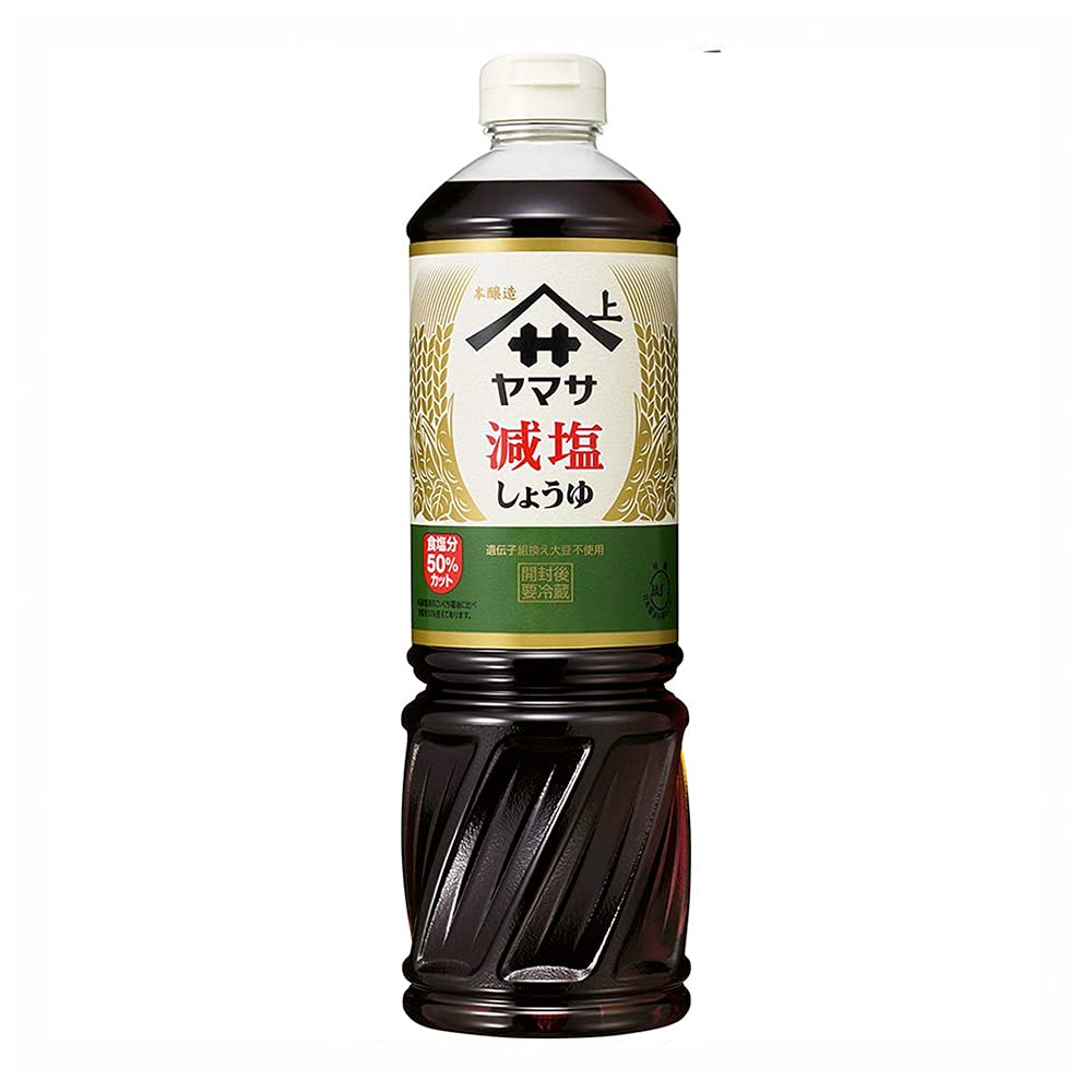 Yamasa Low Sodium Soy Sauce - Naturally Brewed Japanese Umami | 1L Bottle