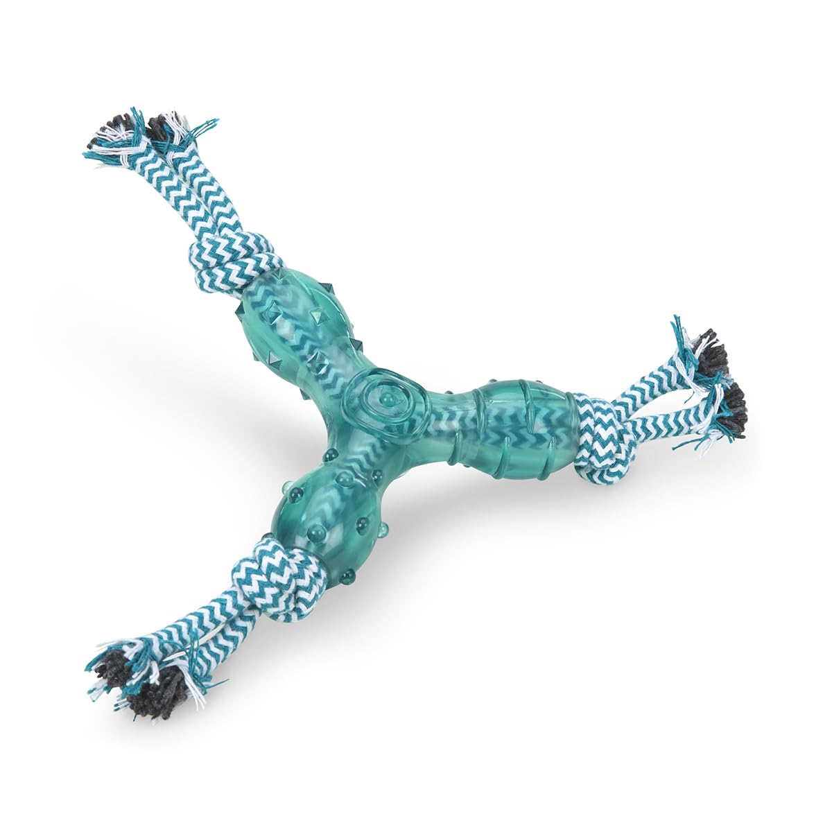 Petface Little Petface Tripod Puppy Dog Chew Toy - Durable Silicone | Unscented | Blue 1