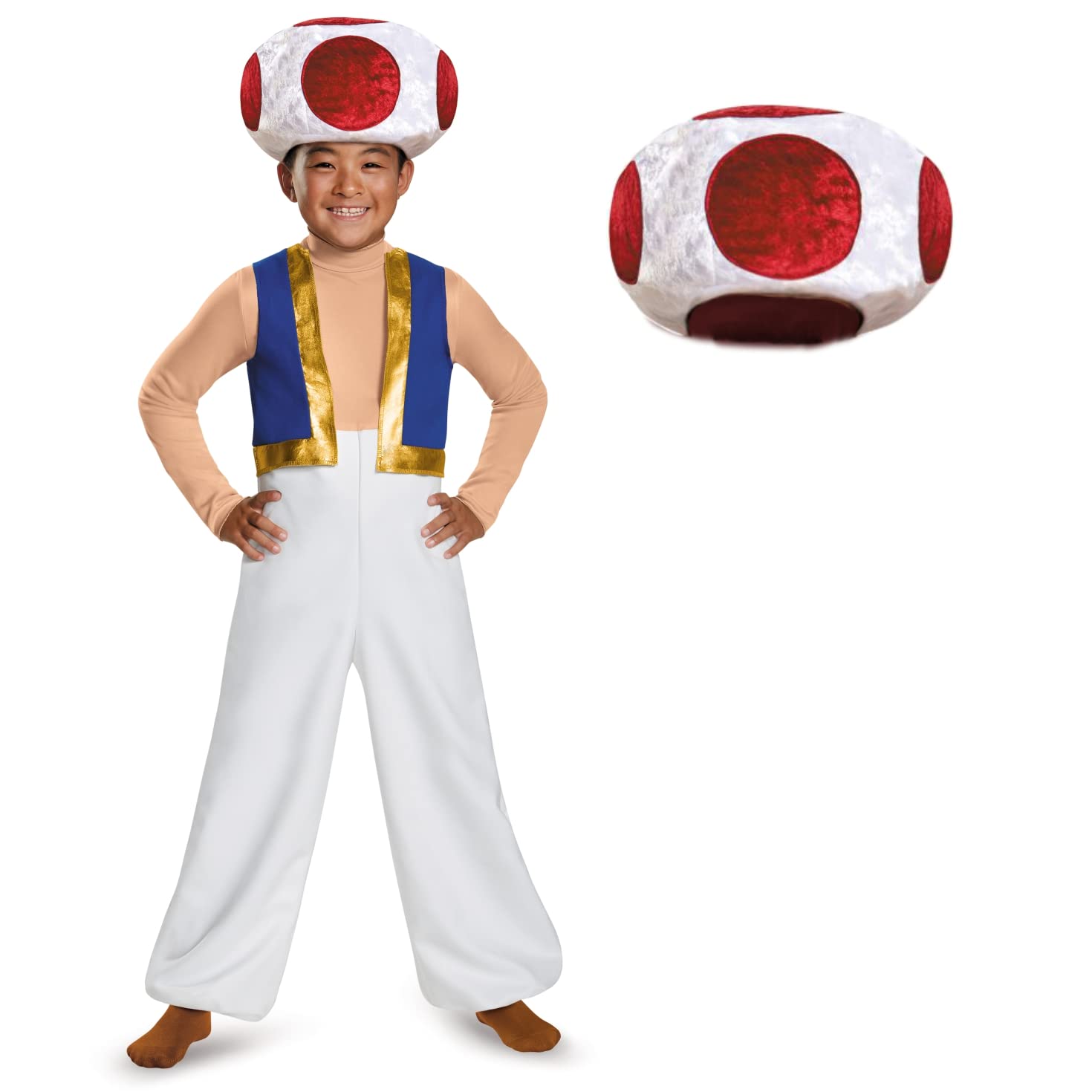 Nintendo Toad Costume - Disguise Deluxe Kids Fancy Dress for Mario Fans 1