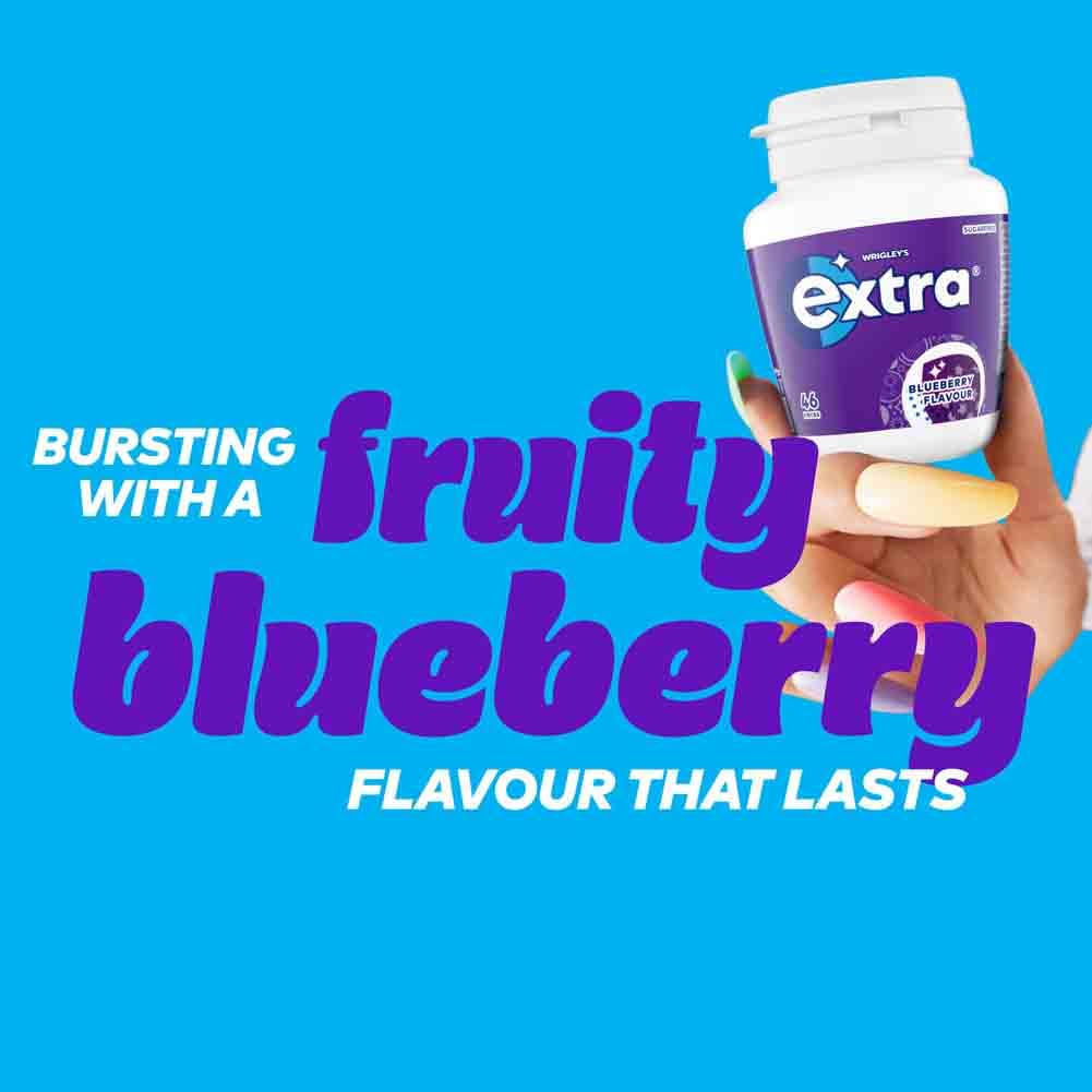 Extra - Blueberry Sugarfree Chewing Gum Bottle (46 Pieces)