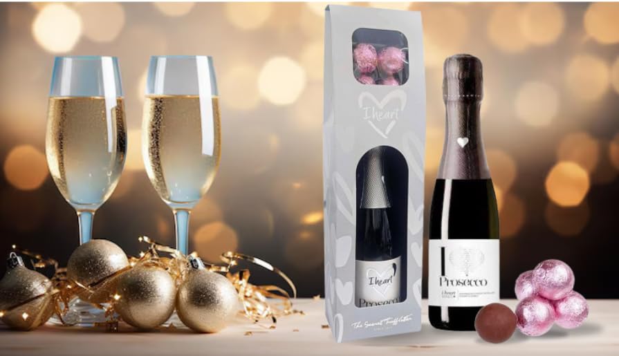I Heart Prosecco and Chocolates Gift Set - Prosecco & Chocolate Truffles (200ml)