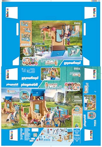 Playmobil 71353 Horses of Waterfall Horse Stall with Amelia and Whisper - Imaginative Play Set for Kids 5+ 16