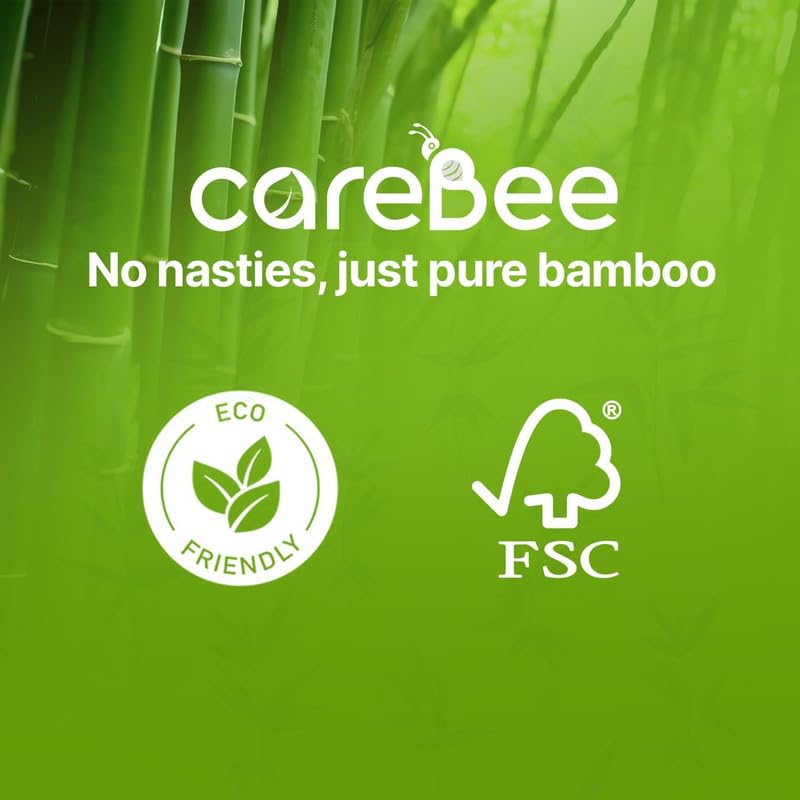 CareBee Bamboo Toilet Rolls - 3-Ply, Unscented, 12 Rolls | Plastic-Free Packaging 7