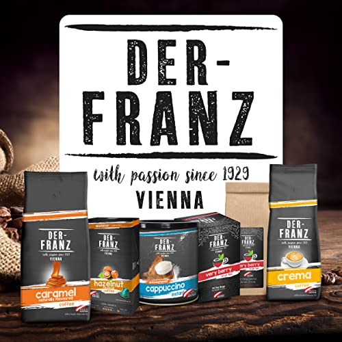 Der-Franz Hazelnut, Vanilla and Caramel Flavored Coffee Capsules, 120 Count (12x10) - Nespresso Compatible