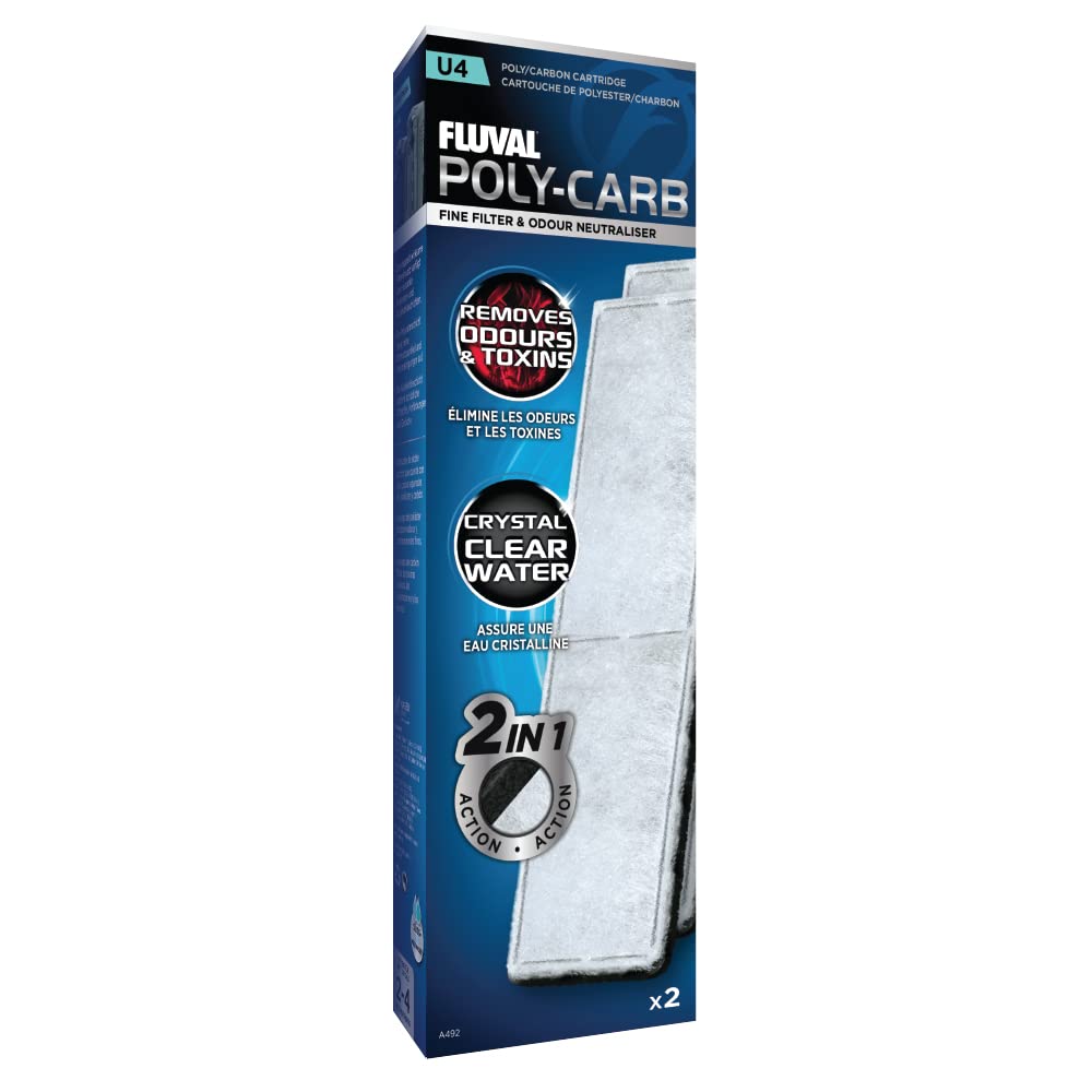 Fluval U4 Filter Carbon Cartridge - Chemical Filtration | U4 Fit | 2-Pack 3