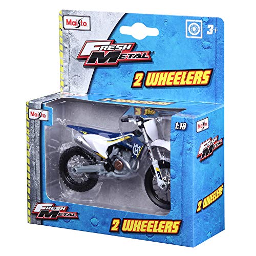 Maisto Husqvarna FC 450 Motorbike - 1:18 Scale Diecast Model - Blue 2