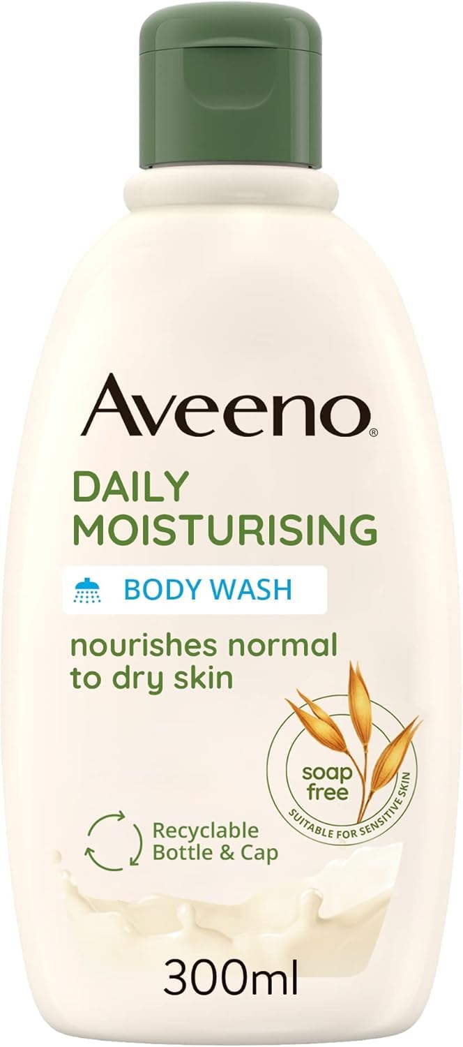 Aveeno Daily Moisturising Body Wash with Soothing Oat, 300 ml, Sensitive Skin
