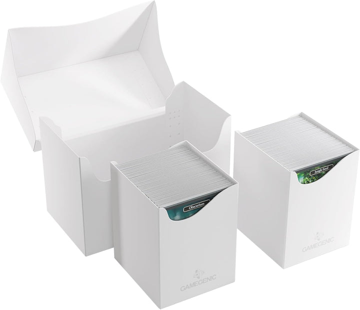 Gamegenic Double Deck Holder 200+ XL White Card Storage Box