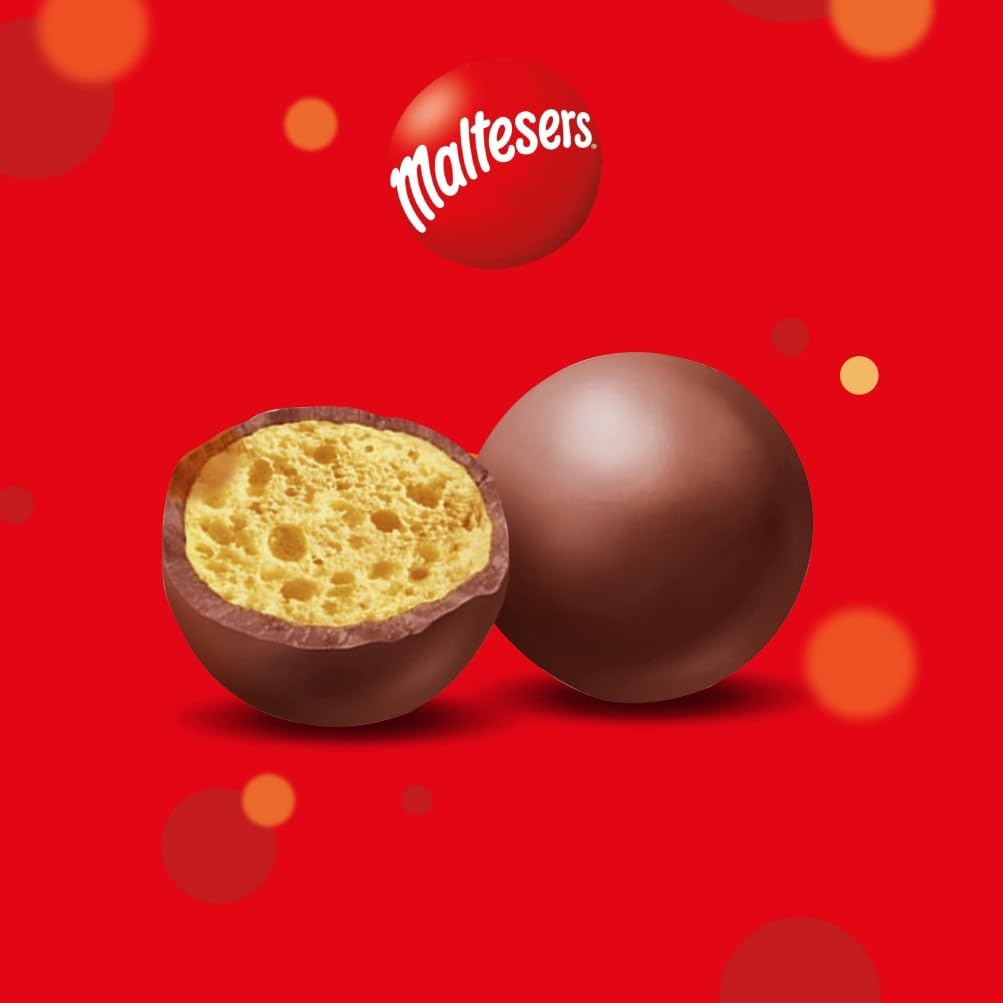 Maltesers Chocolate Gifts Bag, Sharing Pouch, Crunchy Malt Balls in Milk Chocolate, 158g 2