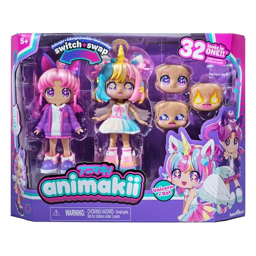Animakii Fashion Doll – Unicorn & Bat Style Customisable Doll with 32+ Looks, 5+ Years 9