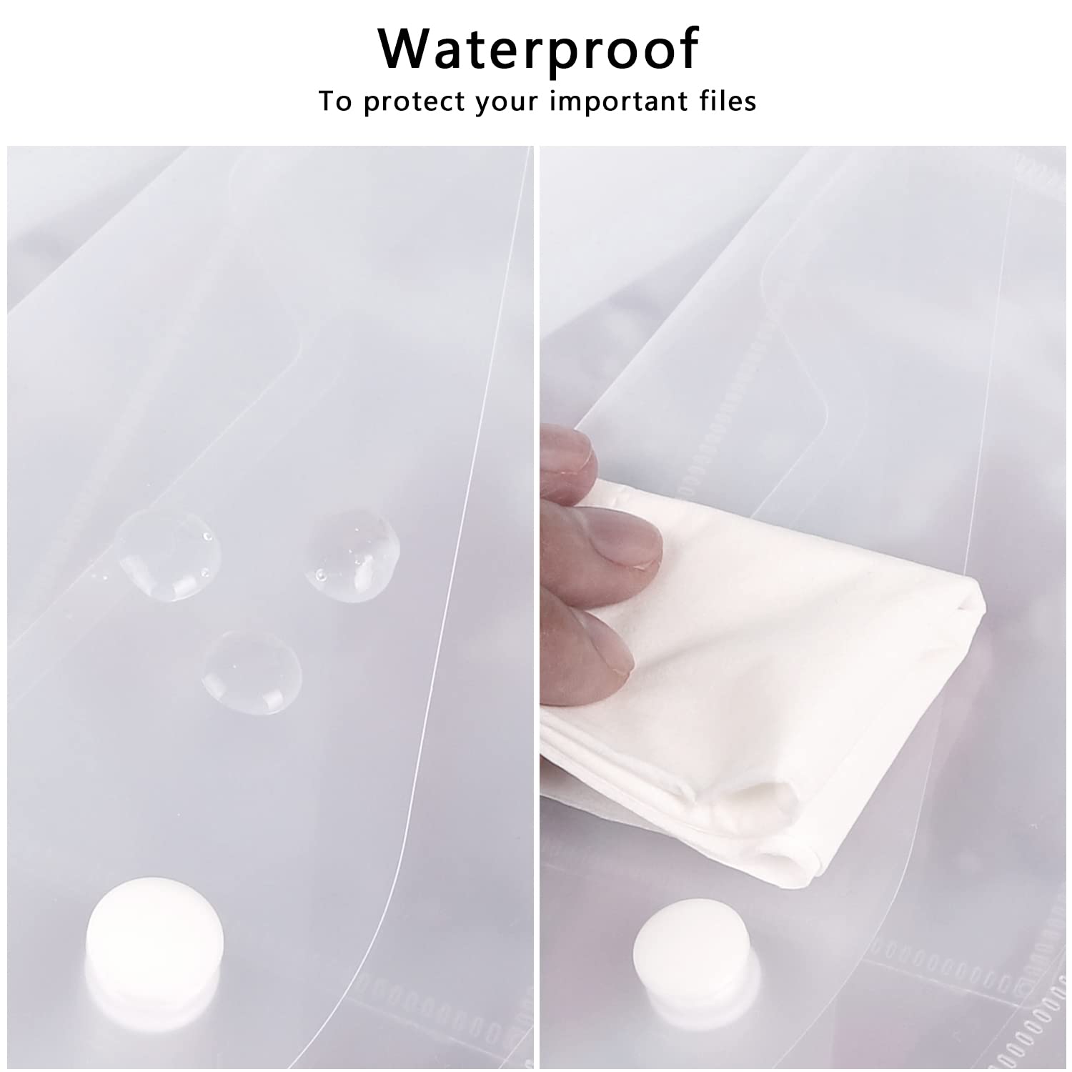 GoodtoU A5 Plastic Wallets with Popper Closure - Durable Polypropylene Document Folders | 40 Pack 6