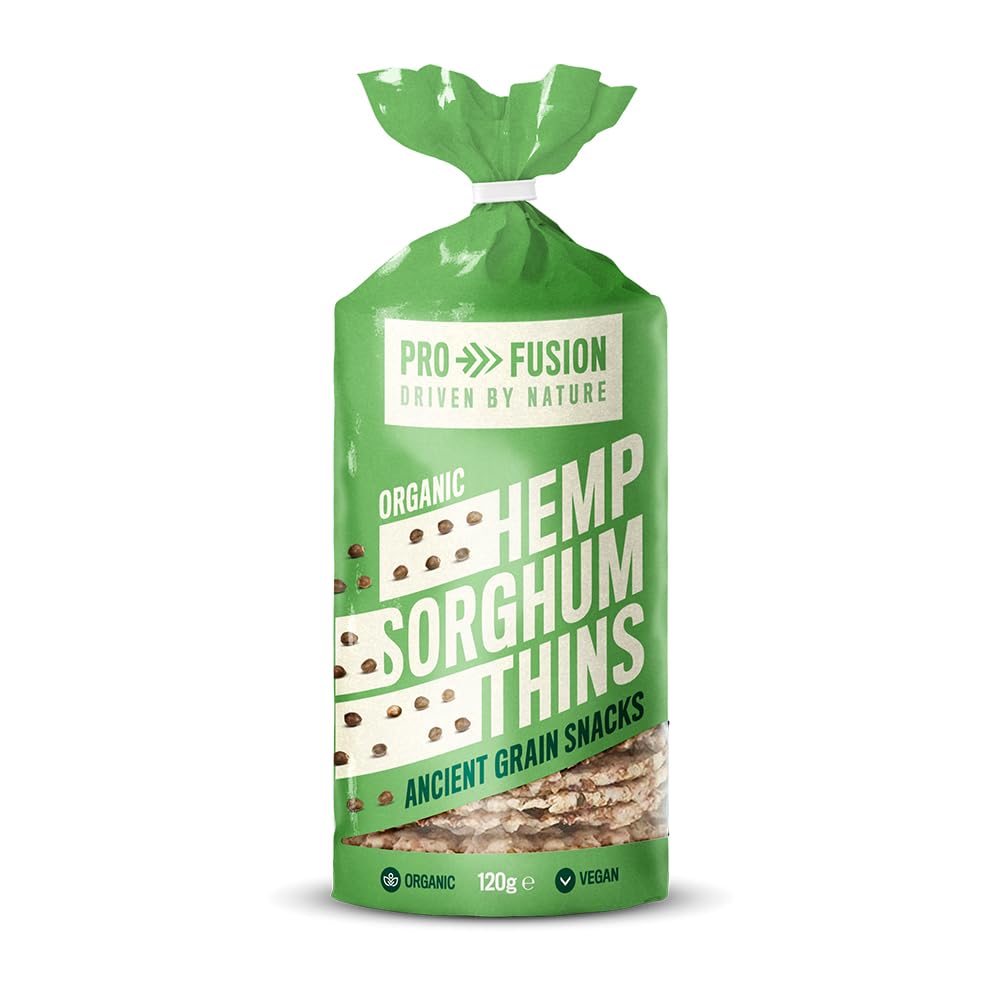 Profusion Organic Hemp Sorghum Thins - Wholegrain, Gluten Free Crispbread | 120g 1