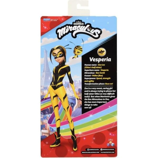 Miraculous Ladybug & Cat Noir - 26cm Vesperia Fashion Doll with Kwami & Accessories | Bandai Action Figure 2