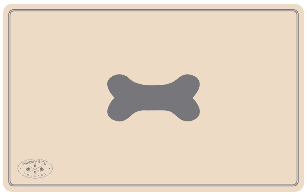 Banbury & Co Luxury Dog Feeding Mat - Non-Slip Base, Easy Clean | 45 x 30 cm