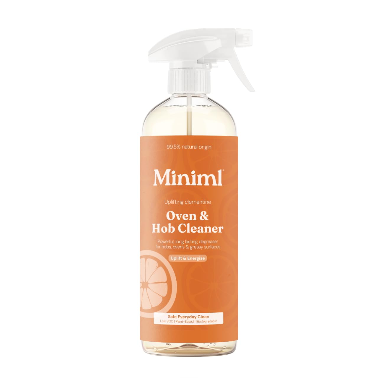 Miniml Oven & Hob Cleaner Spray - Powerful Grease Removal | Clementine Scent | 750ml