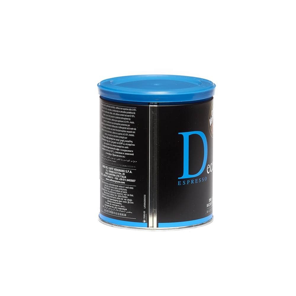 Caffè Vergnano 1882 Decaffeinato Ground Coffee - 250g Tin 3