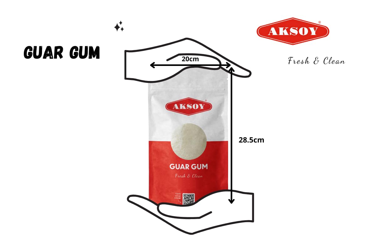 AKSOY Guar Gum Powder - Natural Thickener & Stabiliser | 250g Fine Powder 6