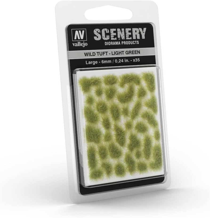 Vallejo Model Scenery Wild Tuft Light Green Large 6mm (VALSC417)