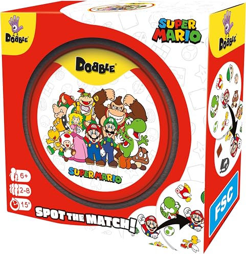 Asmodee Dobble Super Mario - Family Card Game for 2-8 Players, Ages 6+, 15-Minute Play