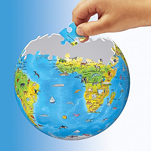 Ravensburger 180-Piece 3D World Globe Puzzle - Educational Toy for Kids 6+ 2