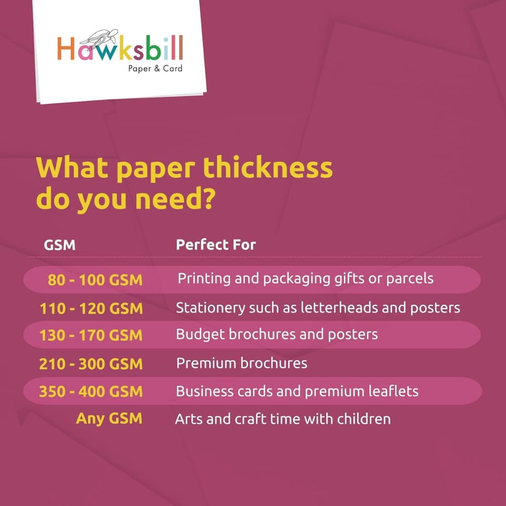 Hawksbill Black Cardstock A3 160 GSM - 50 Pack for Craft & Office Use 3