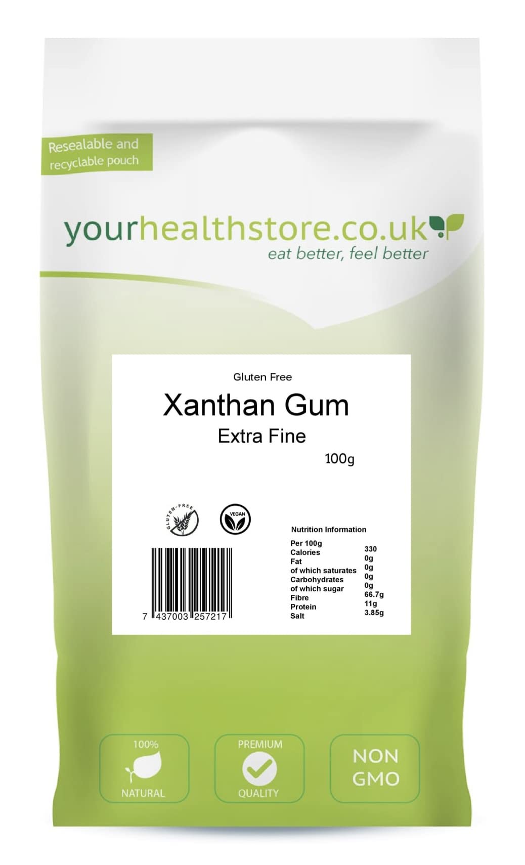 yourhealthstore Xanthan Gum - Gluten Free, Non GMO, 100g