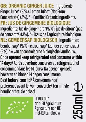 Biona Organic Ginger Juice - 6 x 250ml