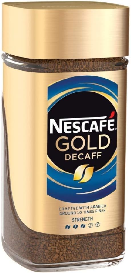 Nescafé Gold Blend Decaf Instant Coffee 200g - Smooth, Rich Aroma, Water-Processed Decaf