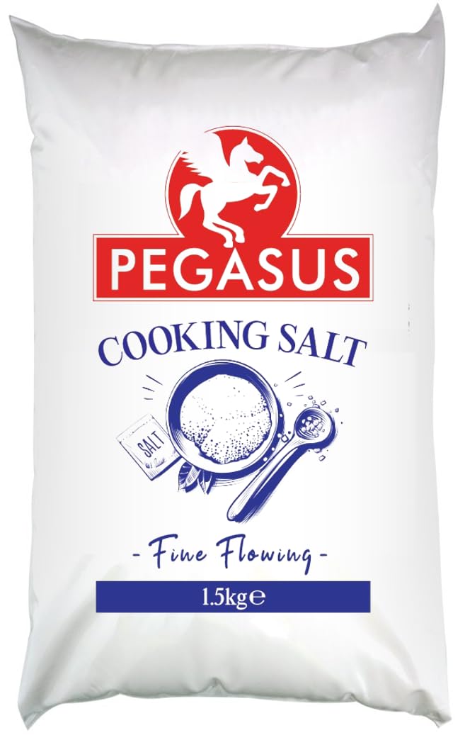Pegasus Cooking Salt 1.5kg – Coarse, Natural, Unrefined Salt for Culinary Use