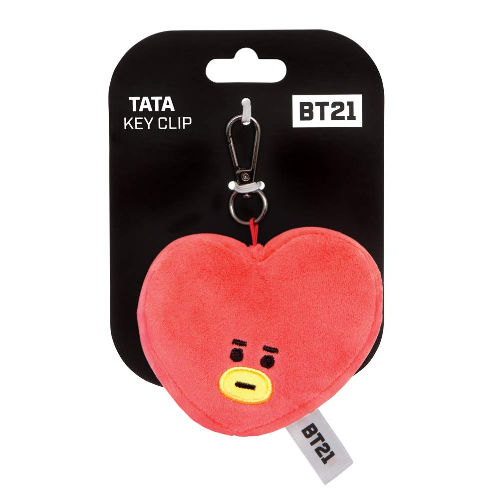 AURORA BT21 Official Merchandise TATA Plush Key Clip | Blue and Red | 61335