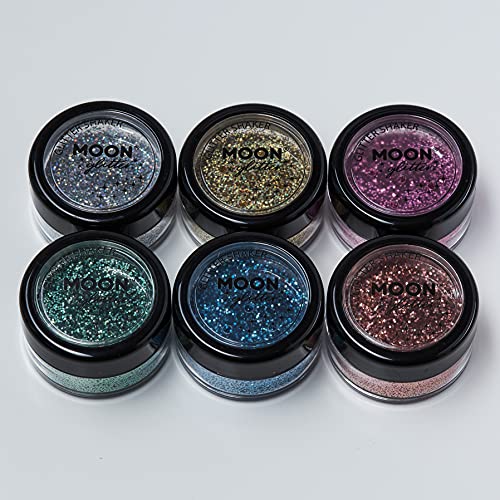 Shakers à paillettes holographiques par Moon Glitter Rose Gold pour le visage et les ongles HairLips 5g