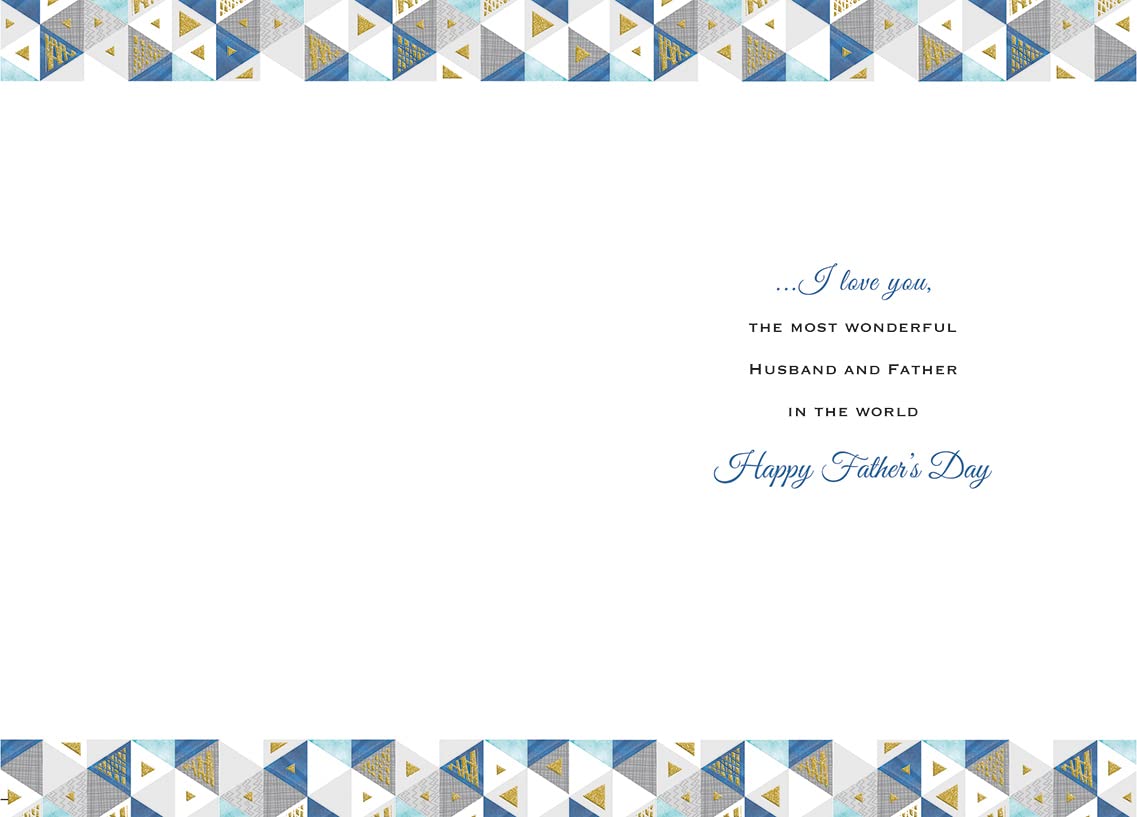 Piccadilly Greetings Husband Father's Day Card | 9 x 6 inches | Blue