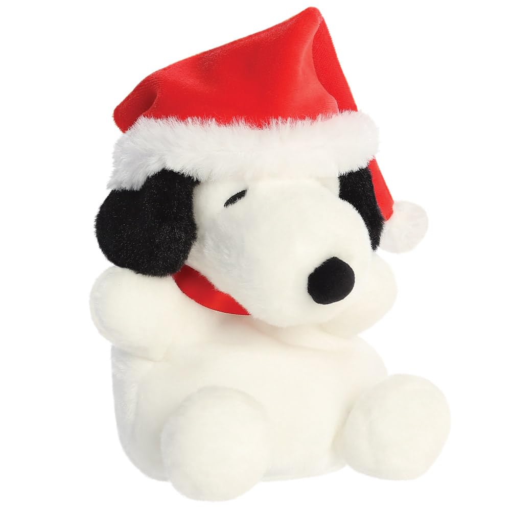 Santa Snoopy Palm Pals Plush - Soft Stuffed Animal for Kids & Collectors 7