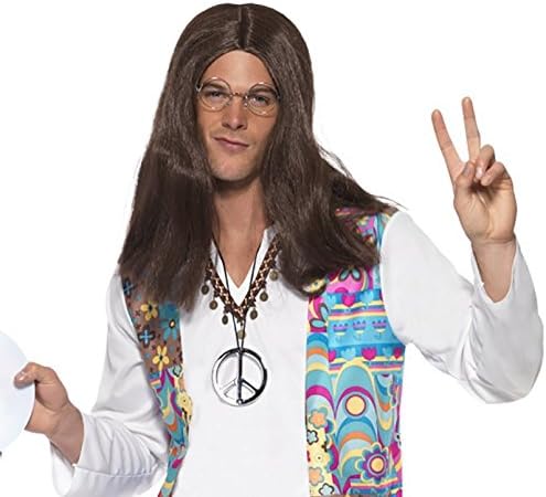 Smiffys Peace Sign Medallion Necklace - Silver 2