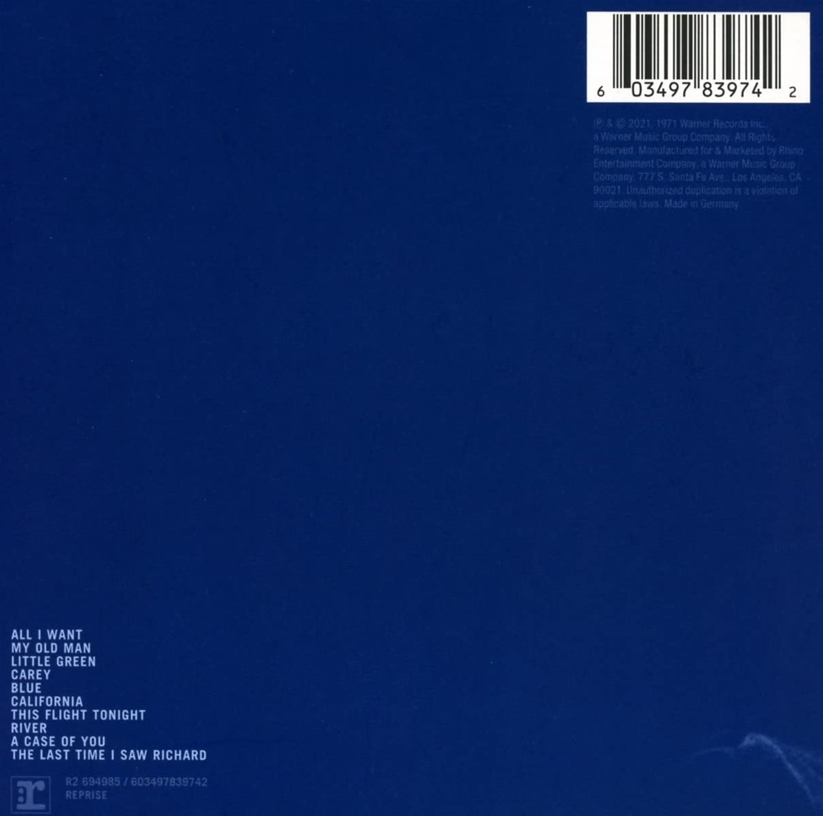 Joni Mitchell - Blue [CD]