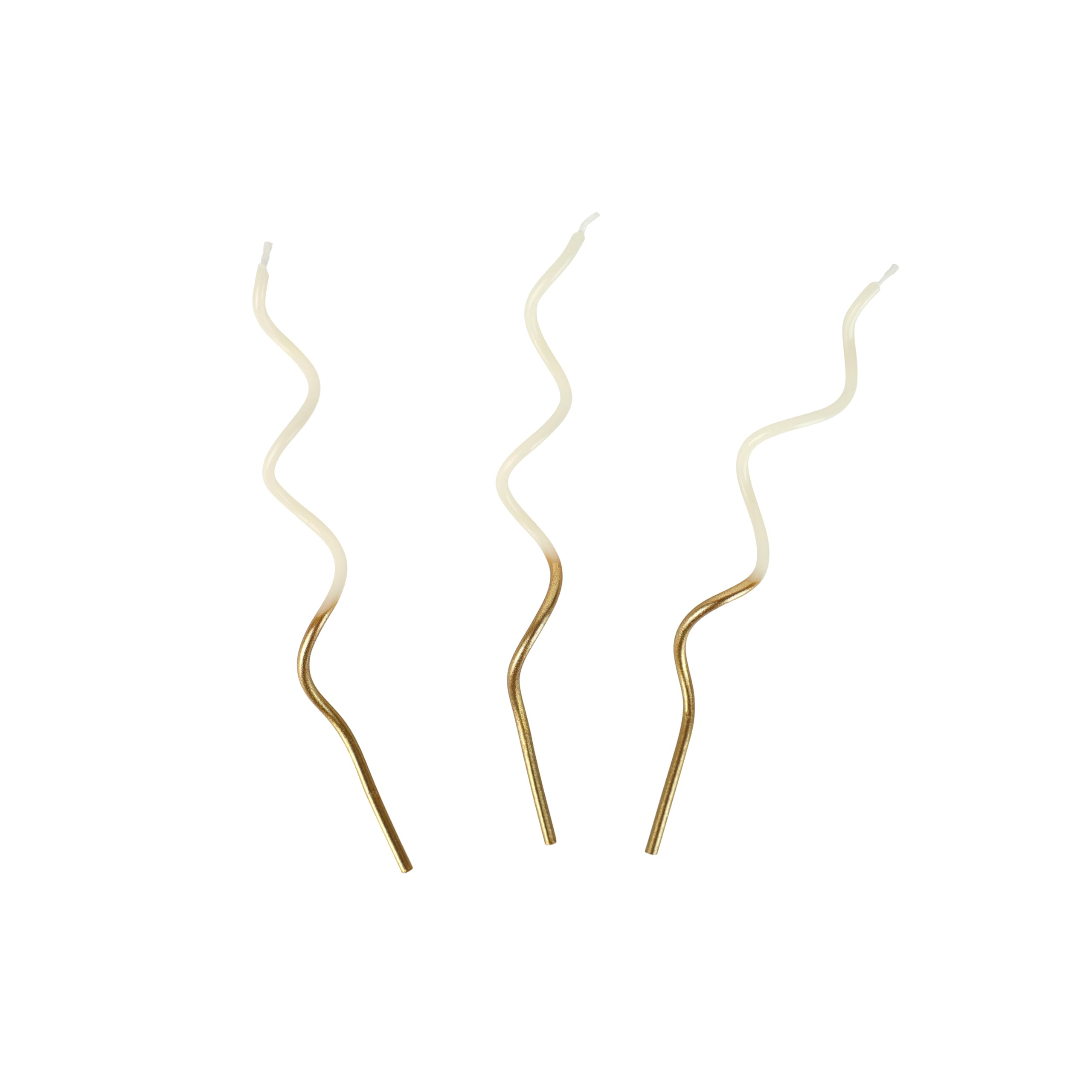 Talking Tables Gold & White Twist Birthday Candles - Pack of 20 | 15cm Height 2