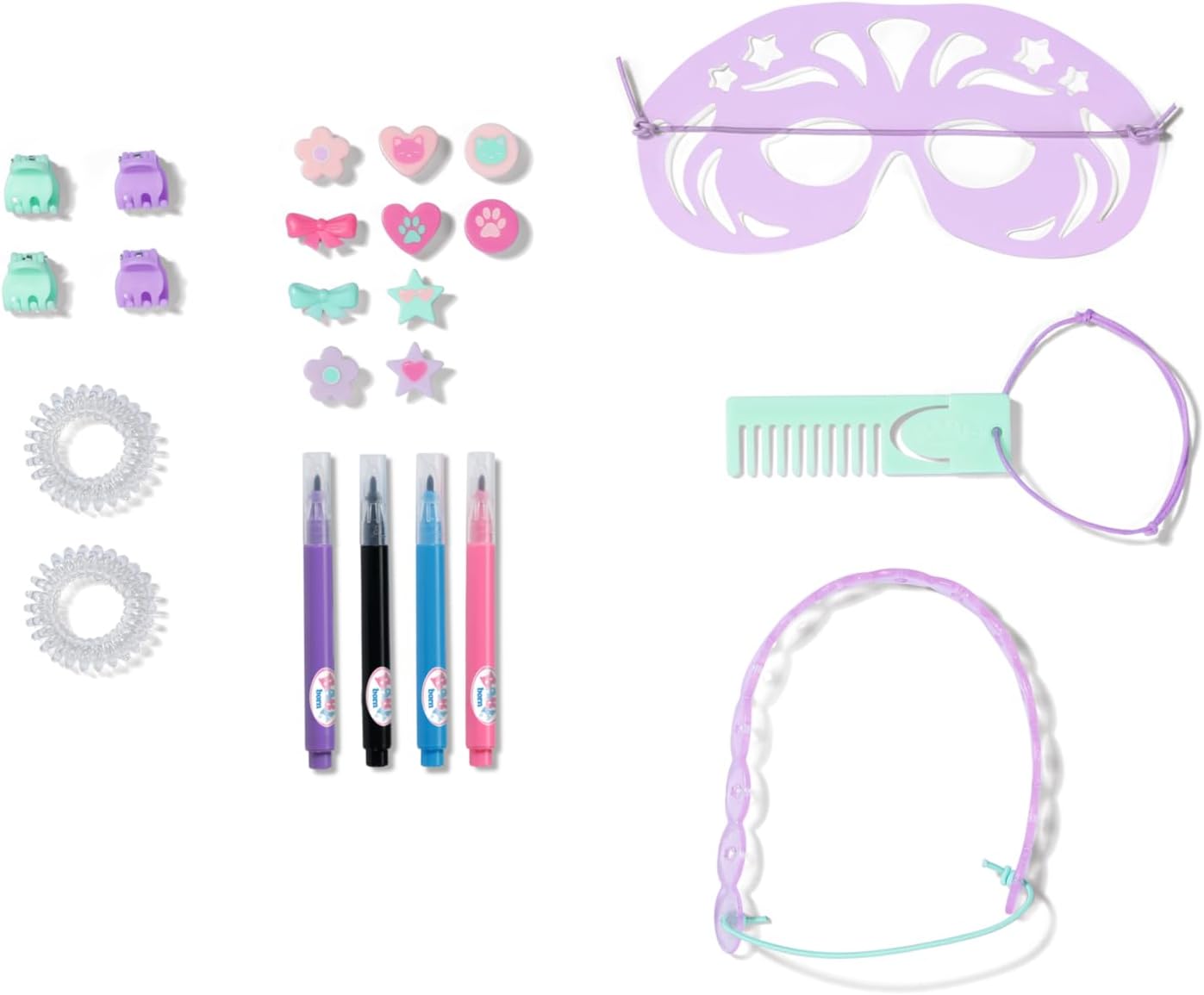 BABY born Styling Head Artist with Face Stencil and Hair Accessories 2