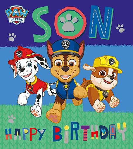 Danilo Promotions LTD Paw Patrol Son Birthday Card | Official Licensed | A5 Size