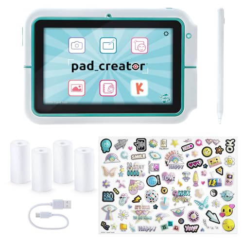 Pad Creator Instant Print Tablet – 8″ Kids Touchscreen with Stylus, 12MP Camera & Thermal Printer 10
