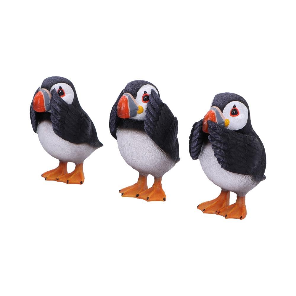 Nemesis Now Three Wise Puffins Figurines - Set of 3, 8cm, Resin