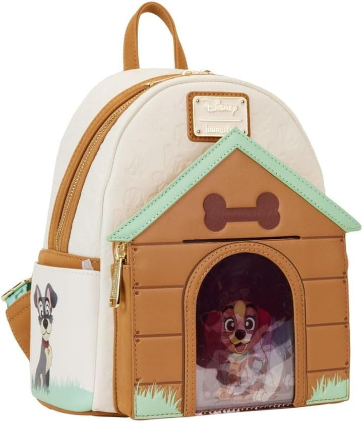 Loungefly Disney I Heart Dogs Dog House Triple Lenticular Double Strap Shoulder