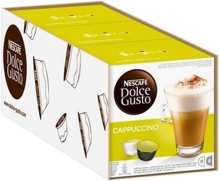 NESCAFÉ Dolce Gusto Cappuccino Coffee Pods - 45 Capsules (3 Boxes of 30 Pods, Makes 45 Cappuccinos)