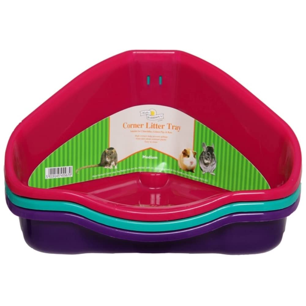 Walter Harrison's Corner Pet Toilet Litter Tray - Plastic | Size S | 340x175x230mm 1