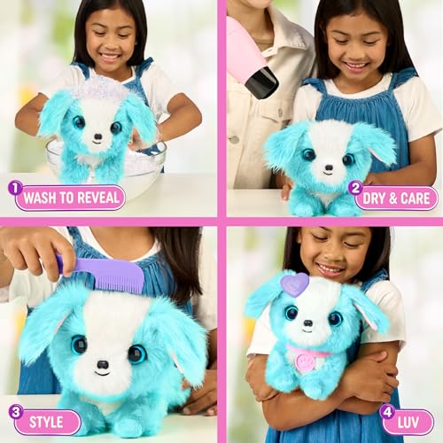 Scruff-a-Luvs Pet Scruffs Blue - Wash & Reveal Mystery Plush Toy, 7.5" Tall