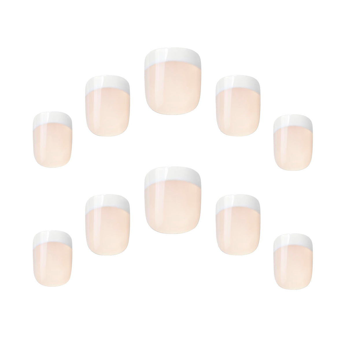 Elegant Touch French Nails Bar 144 - Natural French | 12 Sizes | Up to 10 Days Wear