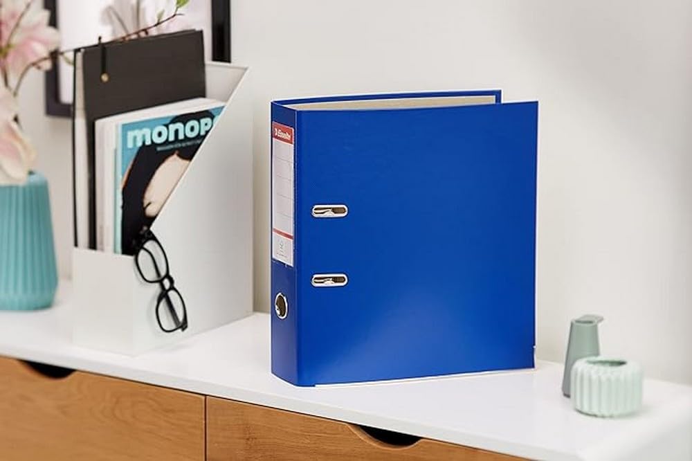 Esselte A4 Lever Arch Files, Blue, 3 File Folders, 624291, Dos 75mm 2