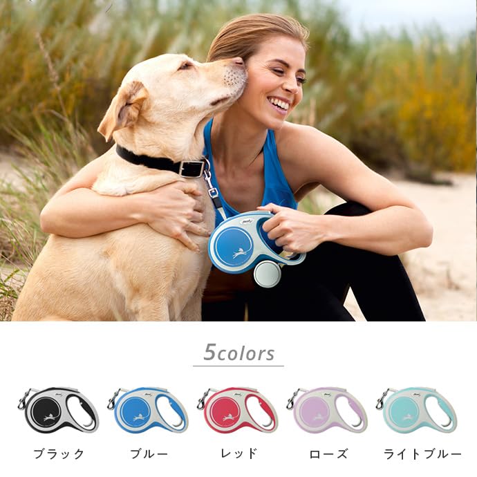 flexi Comfort L Retractable Tape Leash - 8m, Up to 50kg | Blue 10