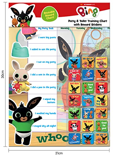 Bing Potty & Training Reward Chart with 56 Reusable Stickers - Ages 3-6 12