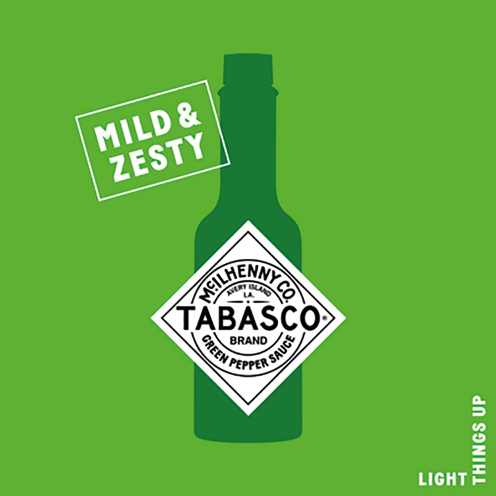 Tabasco Green Pepper Mild Hot Sauce - Tangy Jalapeño Heat | 57ml Bottle 4